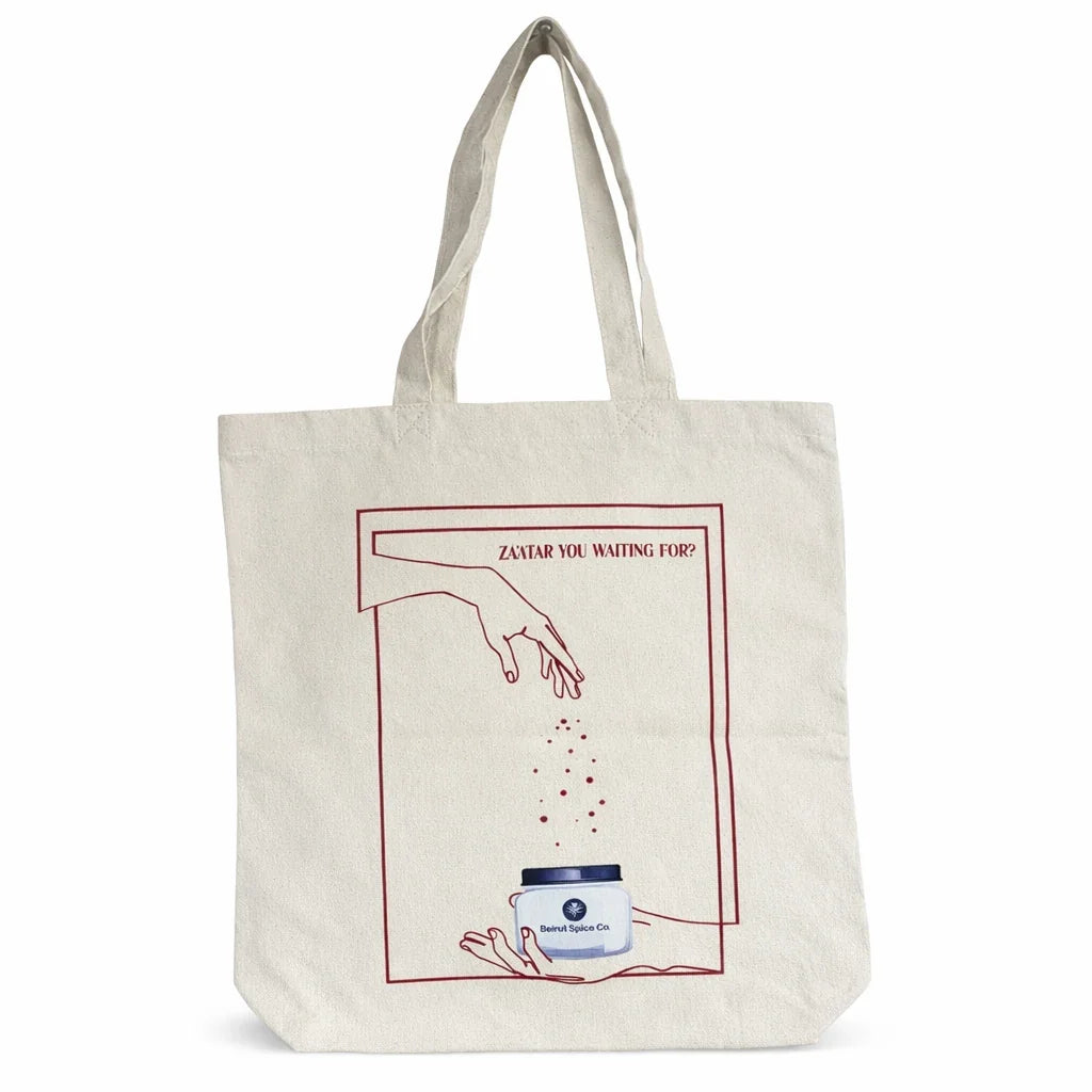 Lebanese Canvas Tote Bag, Za'atar You Waiting For? Beirut Spice Co.